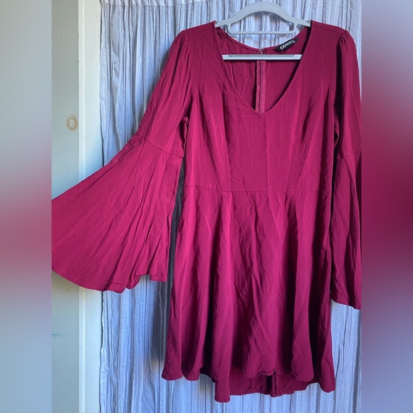 Express Bell Sleeve Skater Dress - Picture 1 of 10